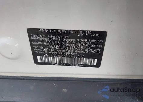 2009 Subaru Forester 2.5X z USA, uszkodzony, nr VIN JF2SH63619H711467